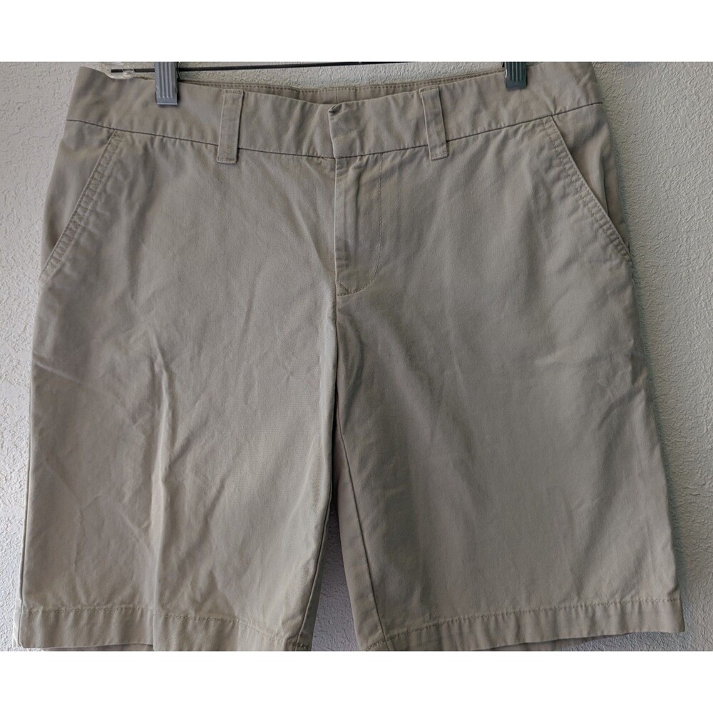 Tommy Hilfiger Womens Chino Shorts Beige Pockets Mid Rise Size 6 (30") (651)